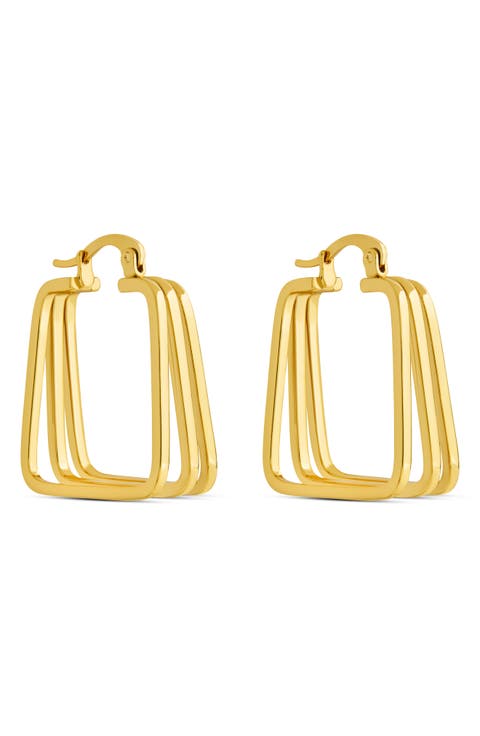 Triple Bar Hoop Earrings