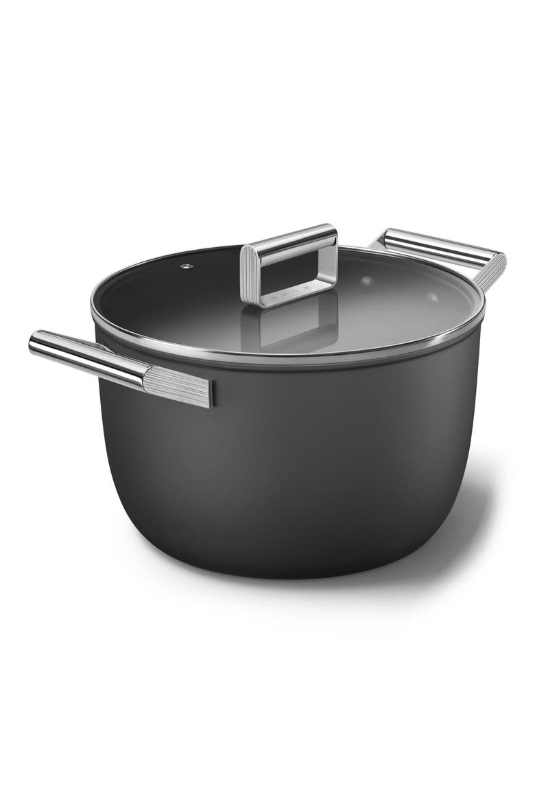 '50s Retro Style Casserole Dish, Alternate, color, MATTE BLACK