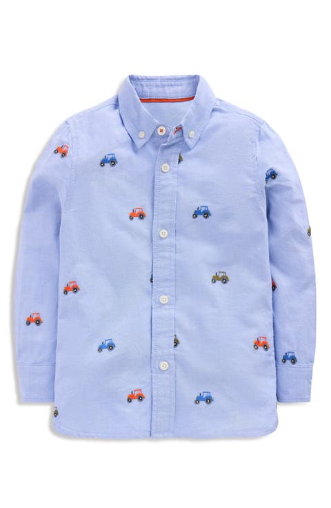 Kids' Embroidered Cotton Button-Down Shirt (Toddler & Little Kid)