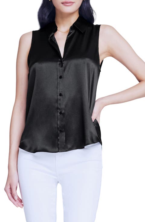 Emmy Sleeveless Silk Blouse