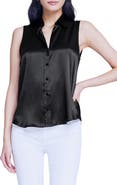 L'AGENCE Emmy Sleeveless Silk Blouse