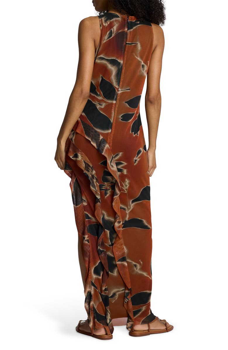 Kenneth Cole Sleeveless Print Maxi Dress, Alternate, color, Russet Multi