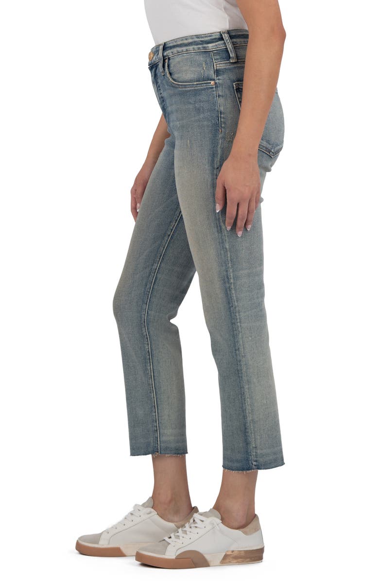 KUT from the Kloth Reese High Waist Ankle Straight Leg Jeans, Alternate, color, 