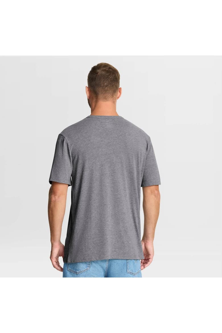 Men's Fanatics Heather Gray Los Angeles Chargers First Down Tribute Tri-Blend T-Shirt, Alternate, color, Heather Gray