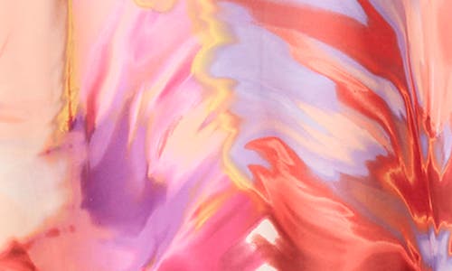 Maggy London Watercolor Asymmetric Midi Dress