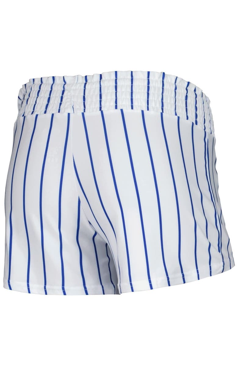 CONCEPTS SPORT Women's Concepts Sport White Los Angeles Dodgers Reel Pinstripe Sleep Shorts, Alternate, color, 
