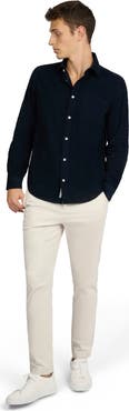 Onia Micro Cord Long Sleeve Button Down