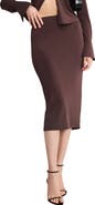 Good American Matte Jersey Midi Pencil Skirt