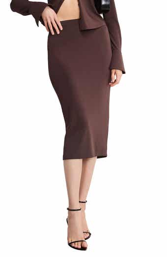Good American Matte Jersey Midi Pencil Skirt