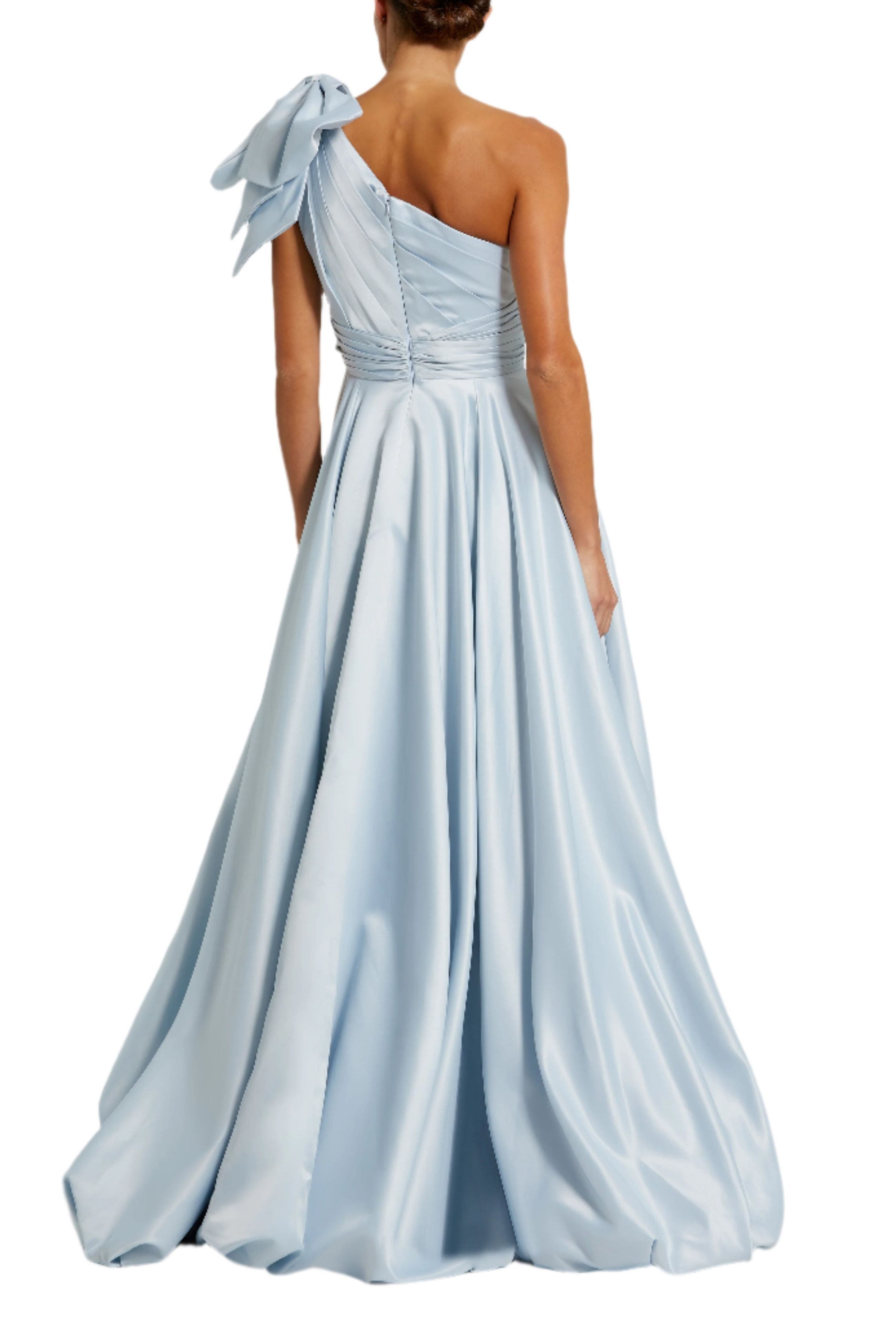 Women's Asymmetrical Ruffle One Shoulder Gown - image 4