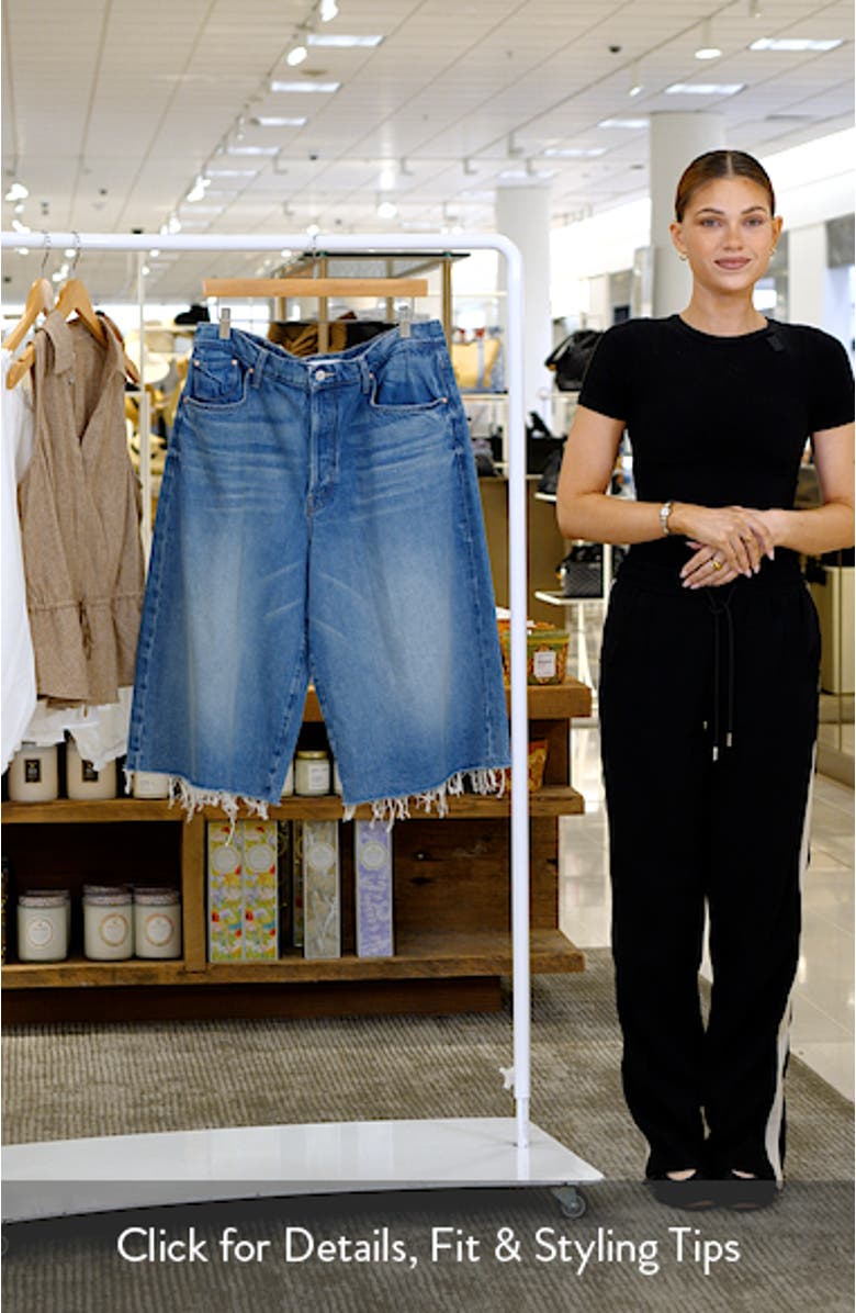 The Whole Lot Frayed Hem Denim Shorts, sales video thumbnail