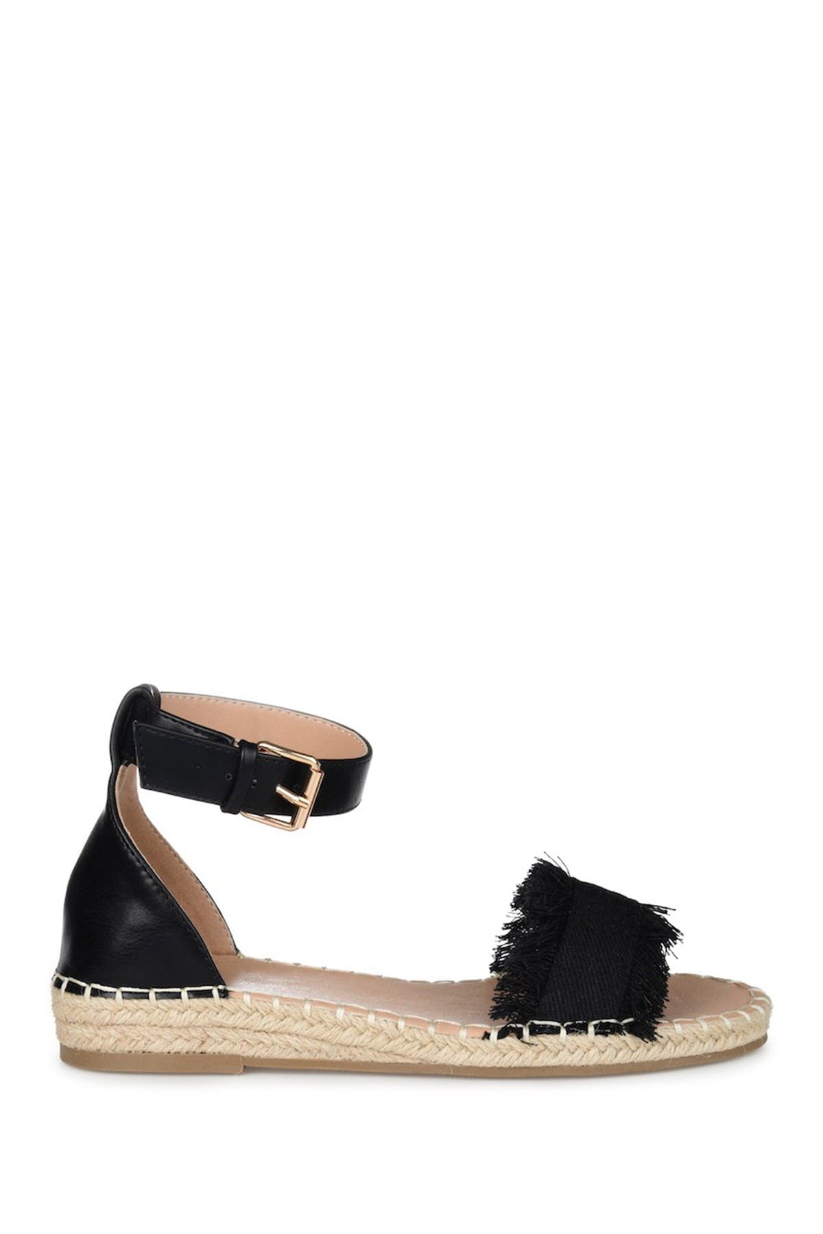 Journee Collection Tristeeen Ankle Strap Espadrille Sandal, Main, color, Black