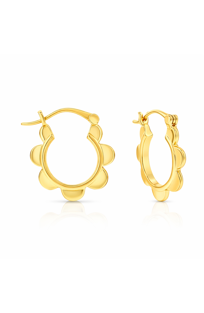 Donatello Gian Gold-Tone Flower Hoops, Main, color, Gold
