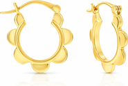 Donatello Gian Gold-Tone Flower Hoops