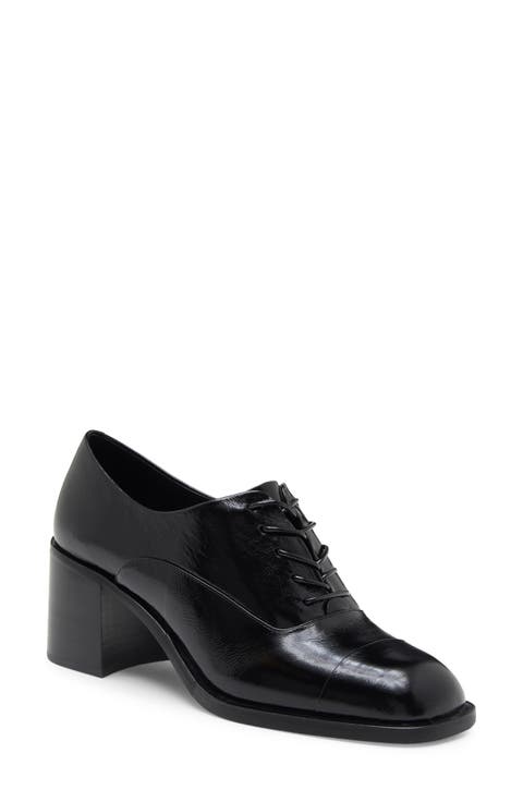 Olaflur Lace-Up Block Heel Pump