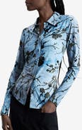 Desigual Floral Print Button-Up Shirt