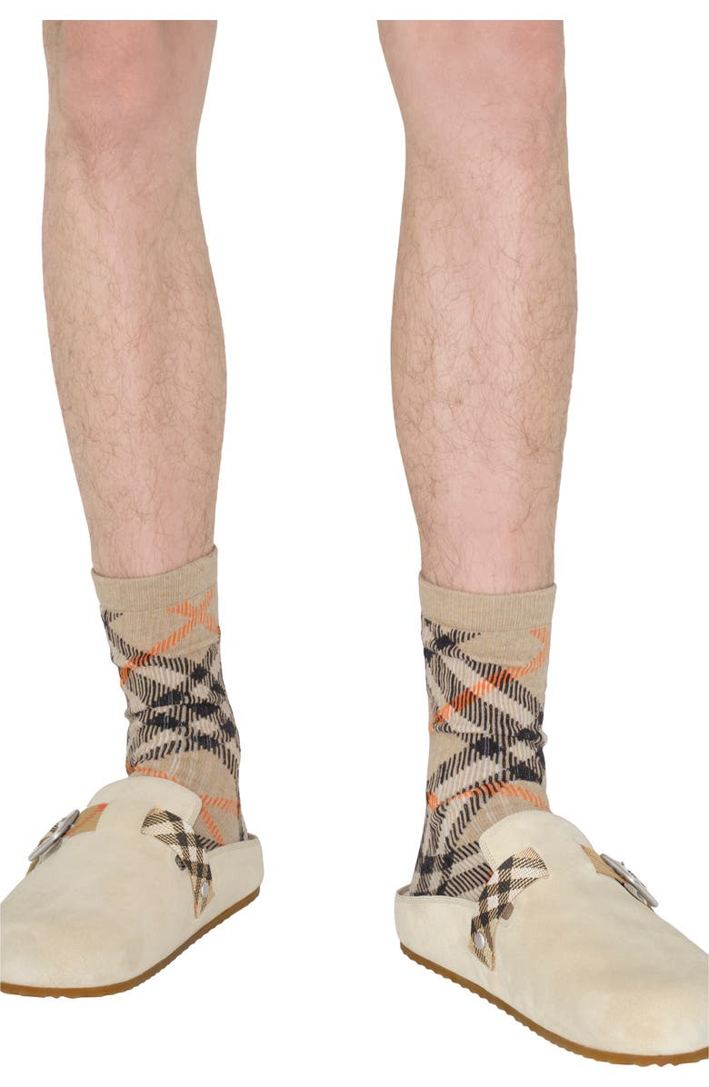 Burberry Suede Urchin Clogs, Alternate, color, Bake