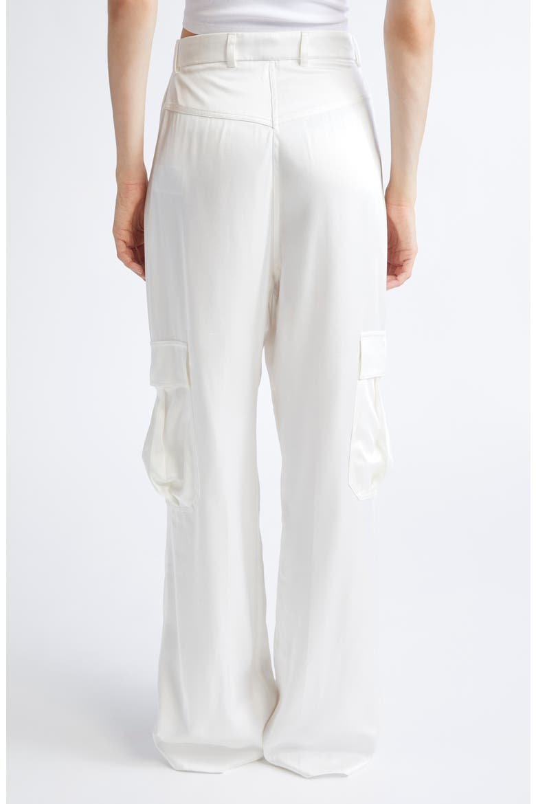 Satin Paneled Slouchy Cargo Pants, Alternate, color, 9200 - CREAM