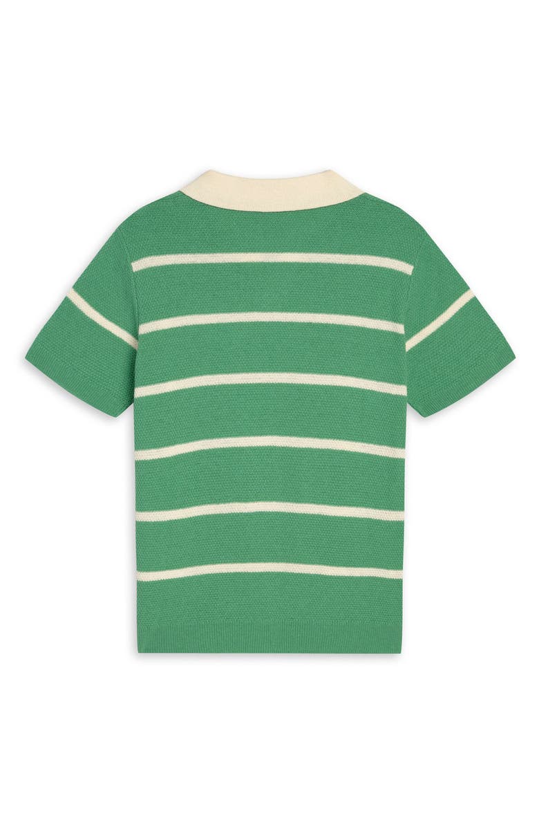 Scotch & Soda Kids' Stripe Polo, Alternate, color, Green Spruce