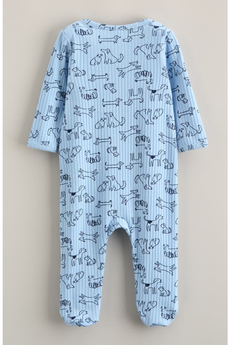 Rib Zip Footie, Alternate, color, BLUE QUIET DOGS