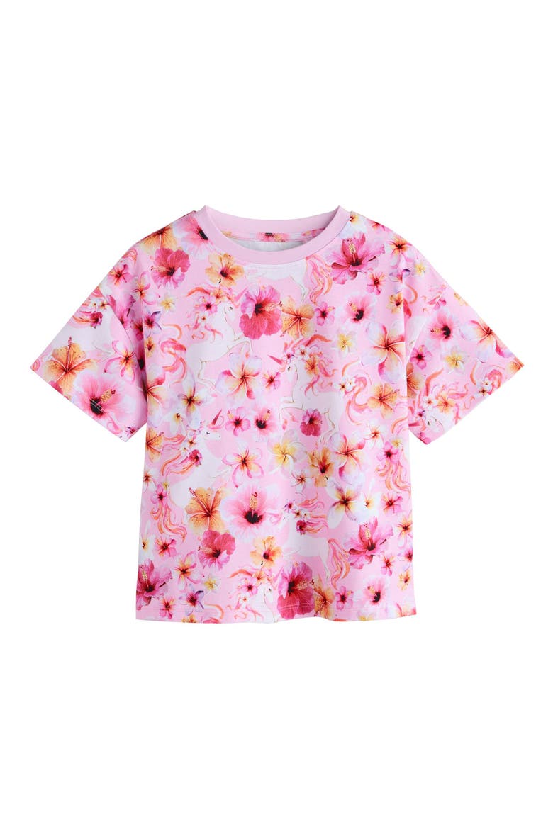 Four-Pack Graphic Tees, Alternate, color, PINK