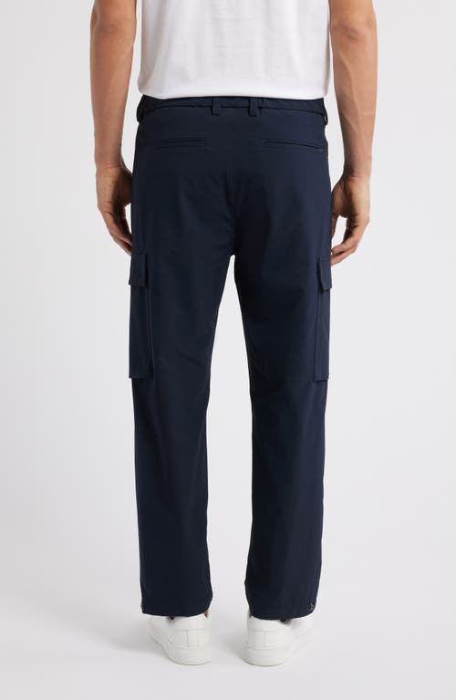 Shop Hugo Boss Boss Perin Stretch Nylon Cargo Pants In Dark Blue