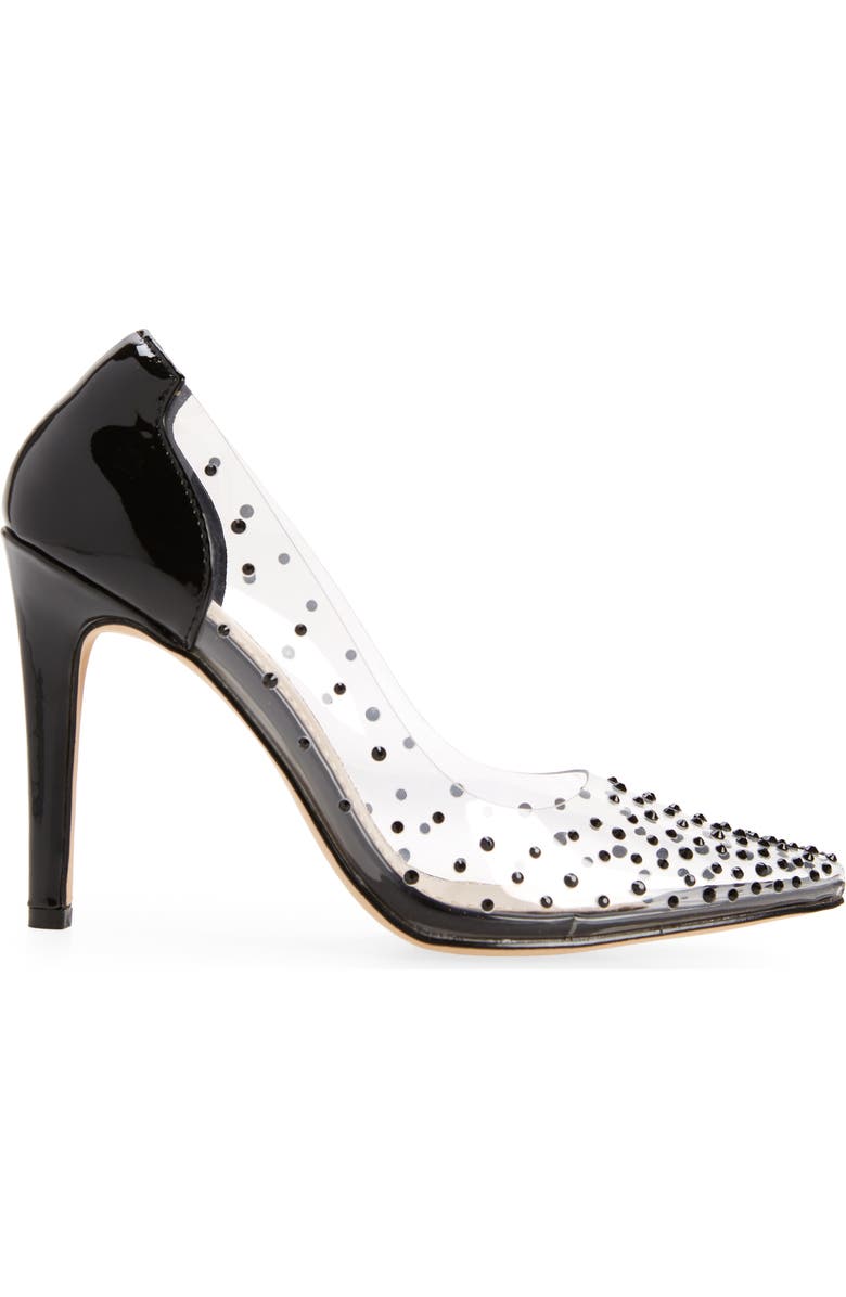 BP. Jennie Clear Stud Pointed Toe Pump, Alternate, color,