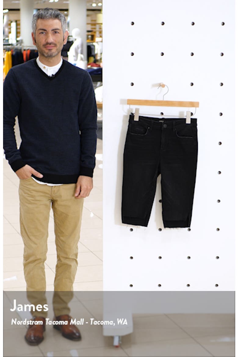 Gibson High Waist Raw Step Hem Denim Shorts video