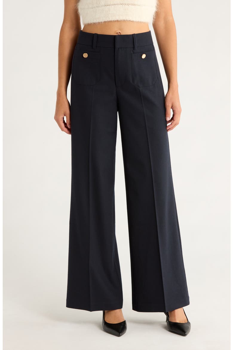 Modernist High Waist Pocket Pants, Main, color, DARK NAVY