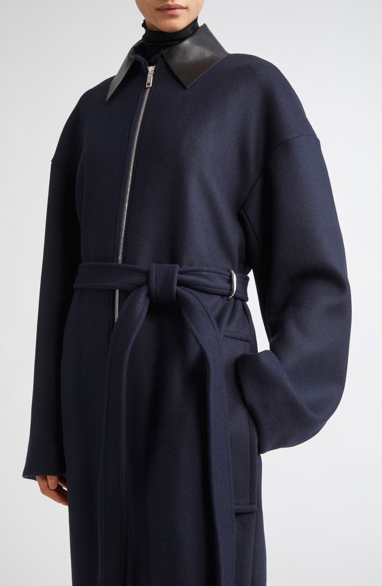 SPORTMAX Gene Wool Belted Coat, Alternate, color, Midnight Blue
