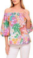 FLYING TOMATO Printed Off The Shoulder Top