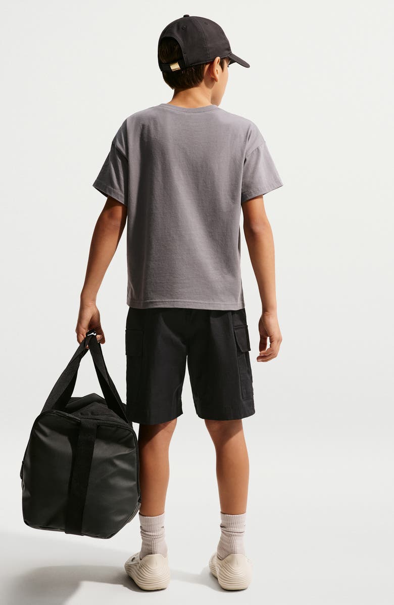 Nike Kids' Sportswear Club Woven Cargo Shorts, Alternate, color, Black/ White