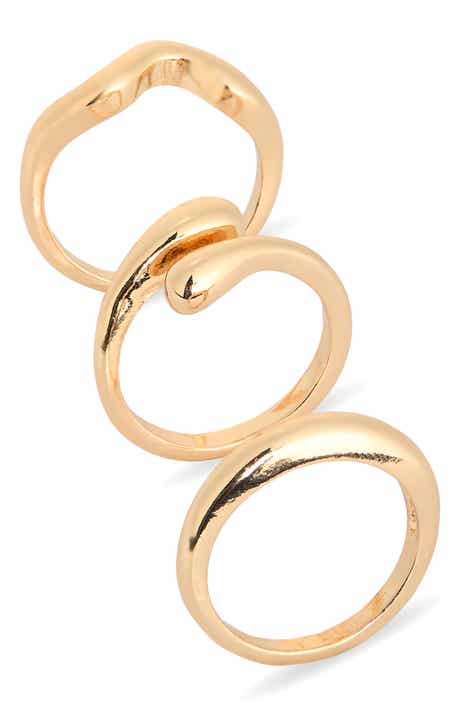 Leith Set of 3 Assorted Teardrop Rings