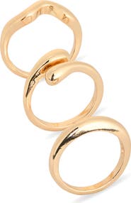 Leith Set of 3 Assorted Teardrop Rings