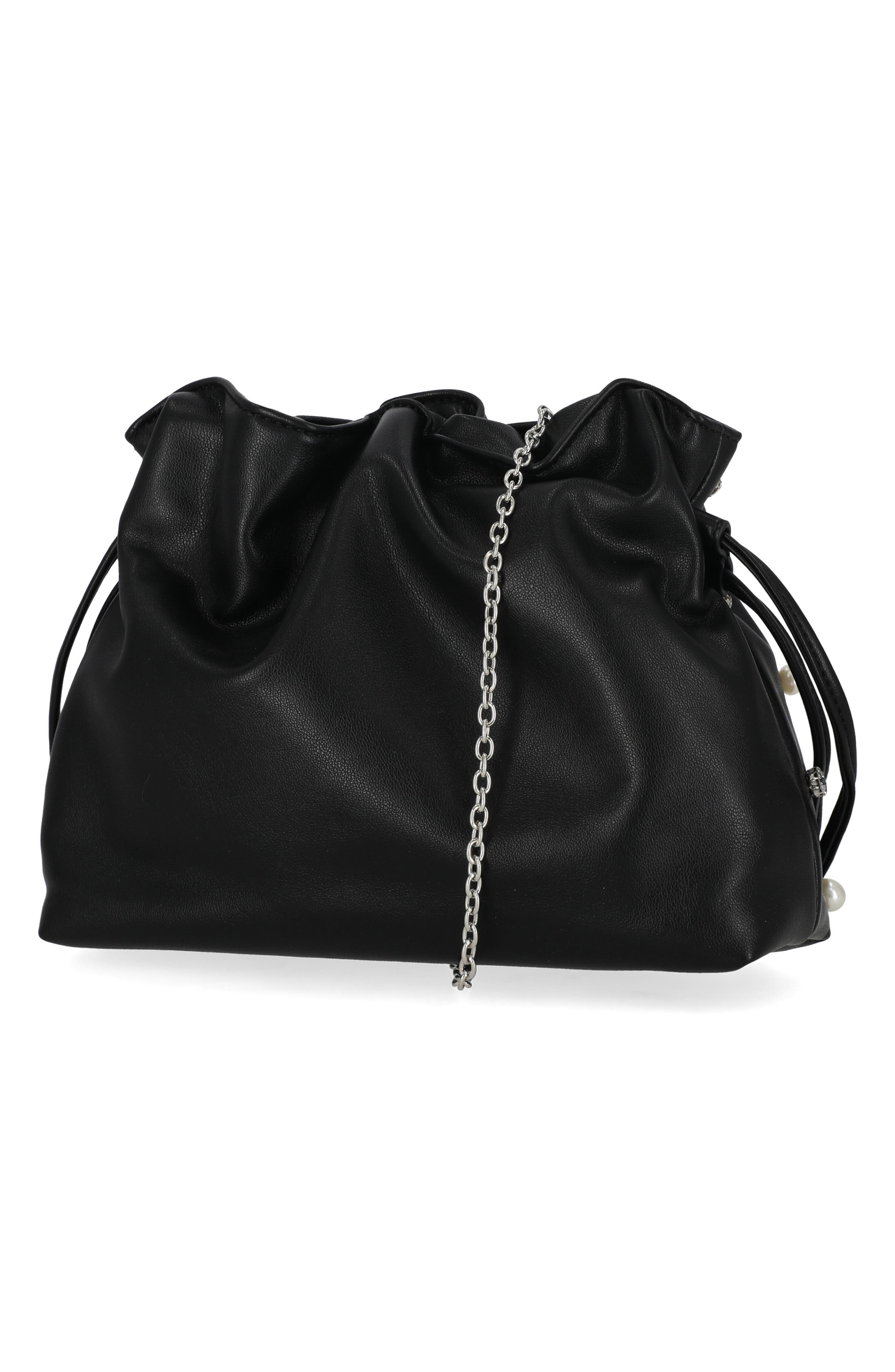 Jessica McClintock Luca Studded Drawstring Big, Alternate, color, Black