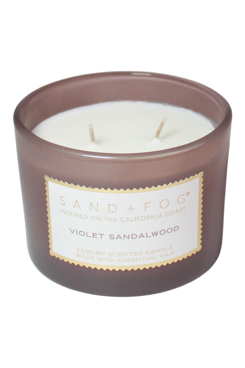 Violet Sandalwood Scalloped Lid Candle, Alternate, color, VIOLET SANDALWOOD
