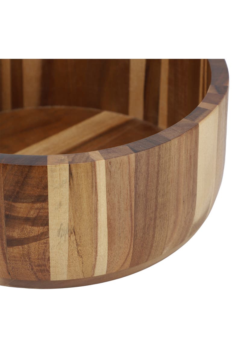 10.5 Inch Large Acacia Wood Salad Bowl, Alternate, color, Acacia