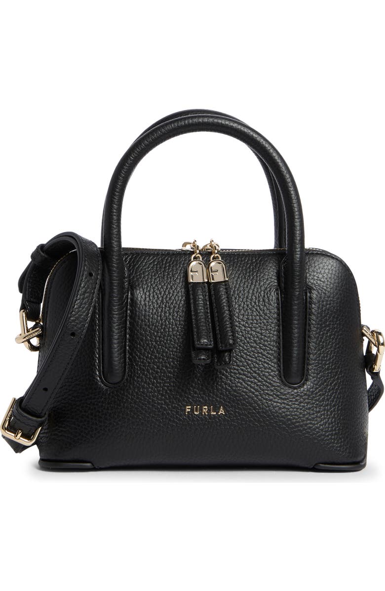 Furla Atmosfera Mini Dome Tote, Main, color, Nero