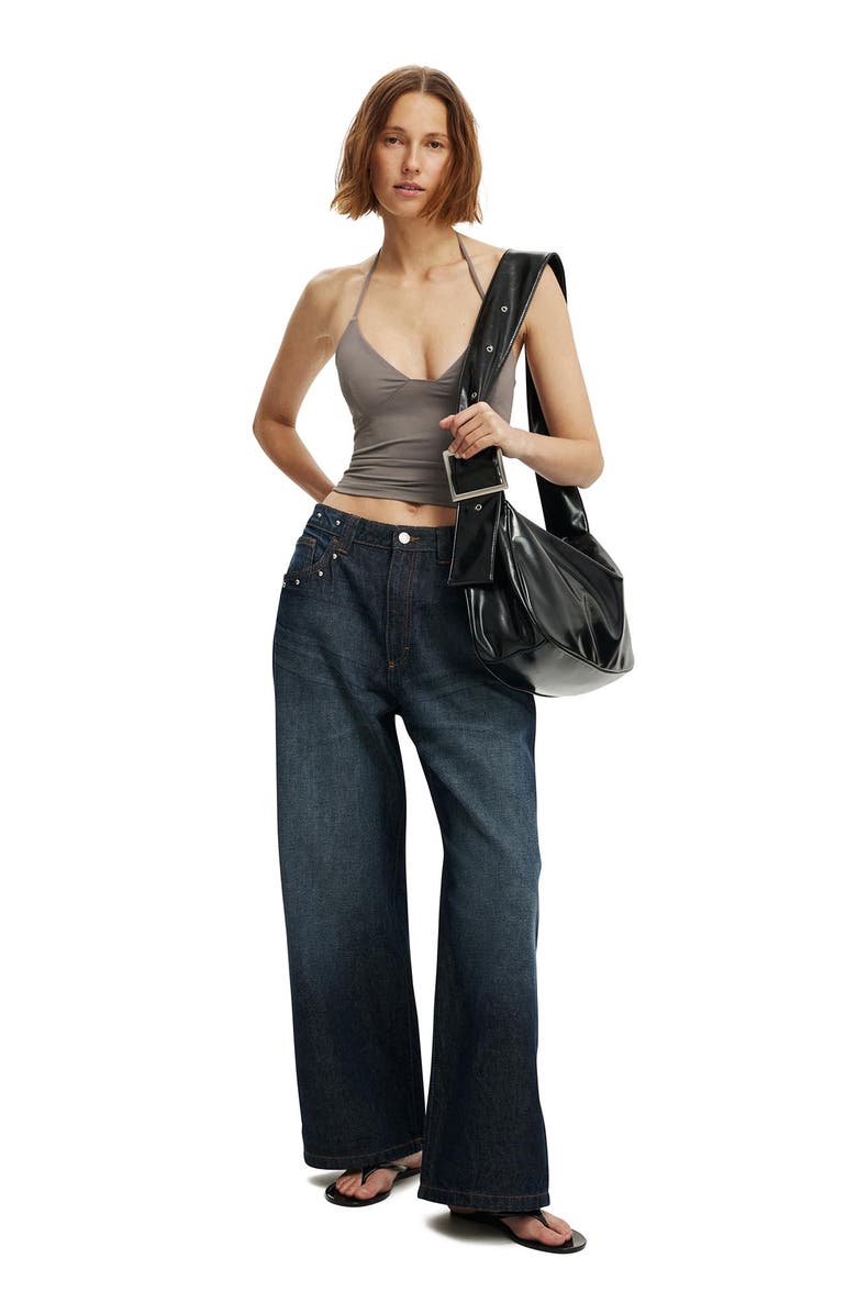 Cotton On Women's Low Super Baggy Jean, Alternate, color, Studded Sapphire Blue