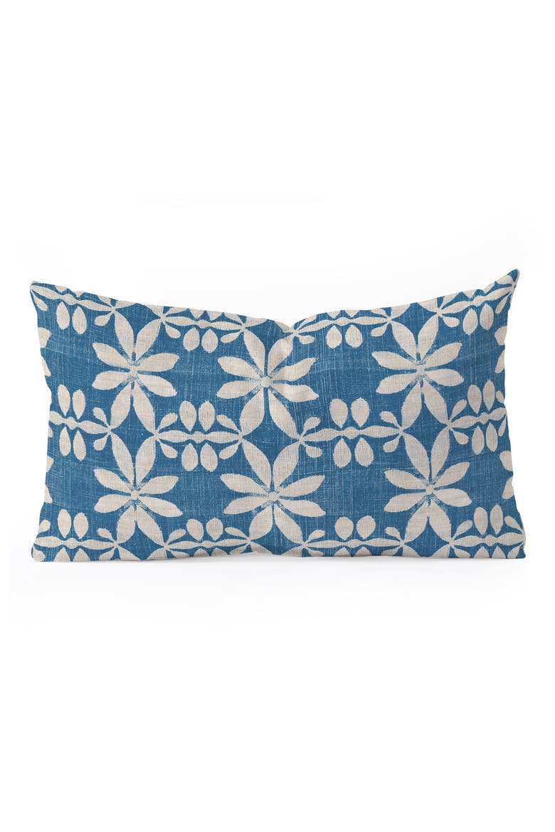 Star Denim Lumbar Throw Pillow, Main, color, BLUE