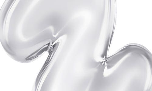 Simona Bubble Initial Pendant Necklace In Metallic