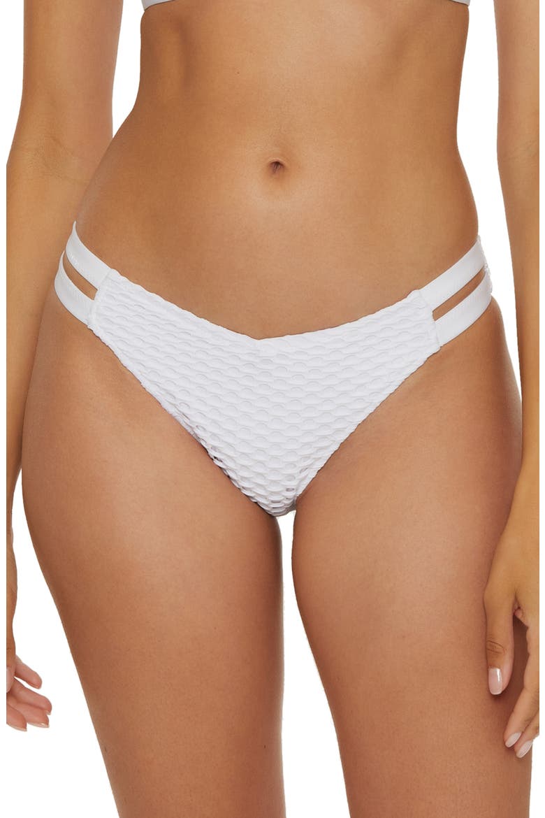 Castaway V-Front Bikini Bottoms, Main, color, WHITE