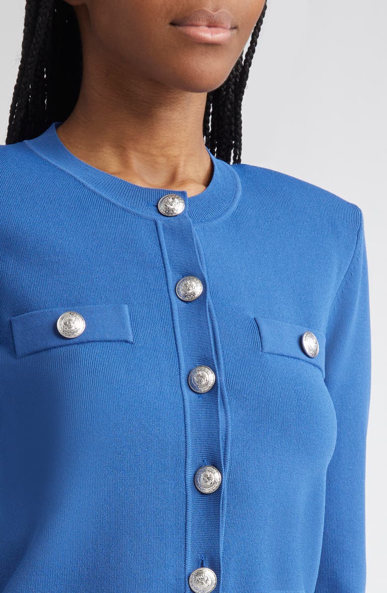 L'AGENCE Toulouse Crewneck Crop Cardigan, Alternate, color,