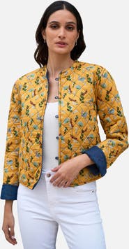 Yumi Long Sleeve Quilted Reversible Jacket