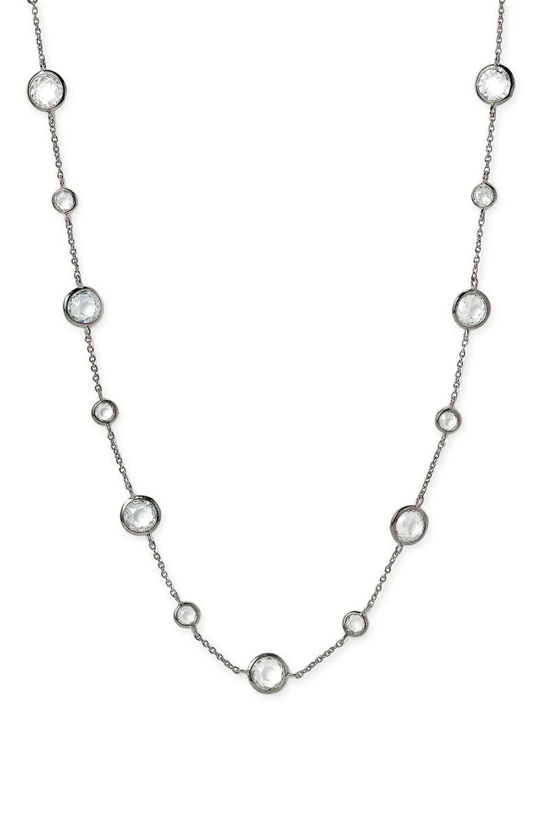 Nadri Crystal Bezel Necklace, Main, color, 