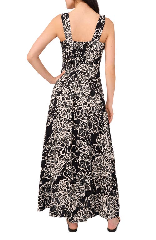 Vince Camuto Printed Square Neck Maxi Sundress