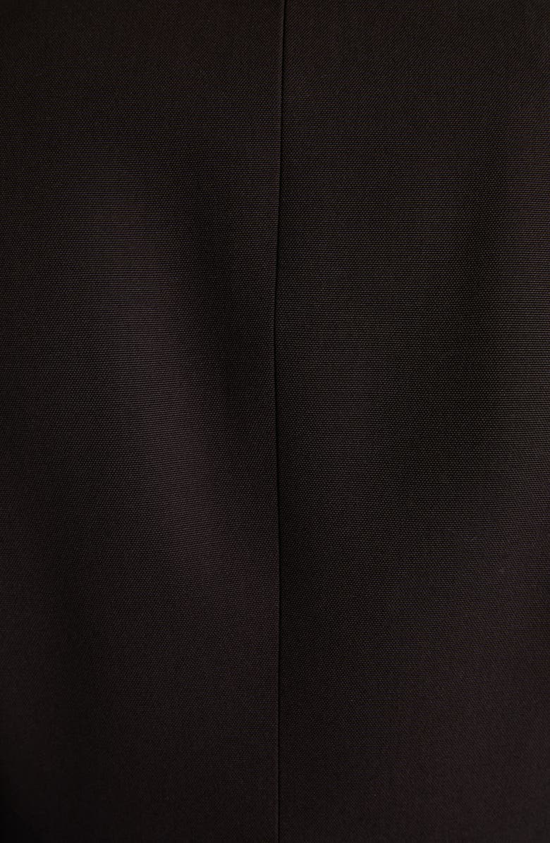 McQueen Raw Edge Wool Canvas Peplum Blazer, Alternate, color, Dark Brown