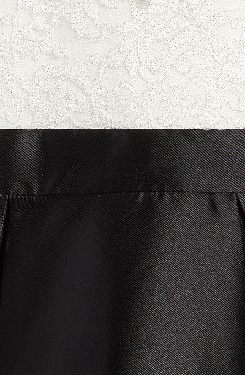 LOVE, NICKIE LEW Kids' Long Sleeve Mixed Media Party Dress, Alternate, color,