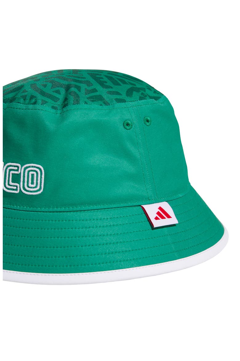 Mexico Fan Bucket Hat, Alternate, color, BOLD GREEN/ DARK GREEN/ WHITE