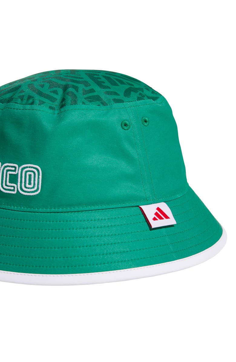 adidas Mexico Fan Bucket Hat, Alternate, color, Bold Green/ Dark Green/ White